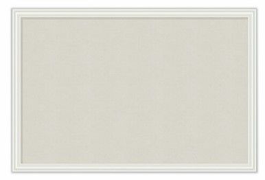 Photo 1 of Linen Bulletin Board With Decor Frame, 30 X 20, Natural Surface/White Frame