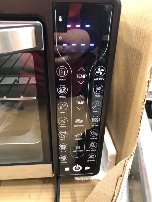 Photo 2 of Gourmia GTF7450 17-in-1 Multi-function, Digital Air Fryer Oven - 17 Cooking Presets - Fry Basket, Oven Rack, Baking Pan & Crumb Tray, Included + Recipe Book
