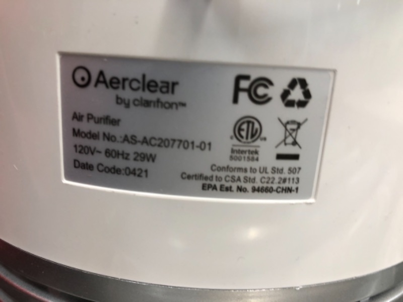 Photo 4 of Clarifion AerClear - Air Purifier with True HEPA Filter for Home & Office, Ideal for Pets Hair, Smokers, Dust, Mold & Pollen 3-Stage Filtration System Filters Air Particles
