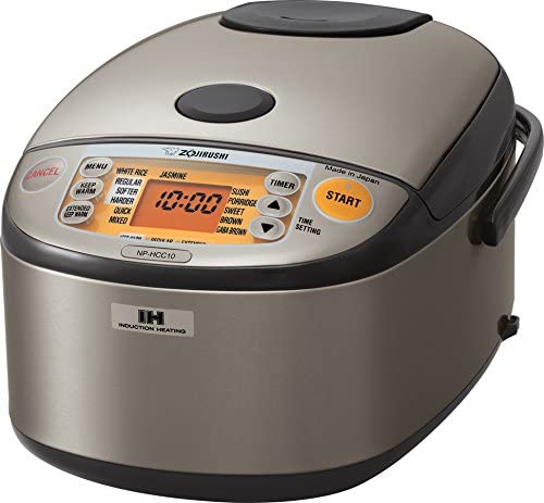 Photo 1 of Zojirushi NP-HCC10XH Induction Heating System Rice Cooker and Warmer, 1 L, Stainless Dark Gray
