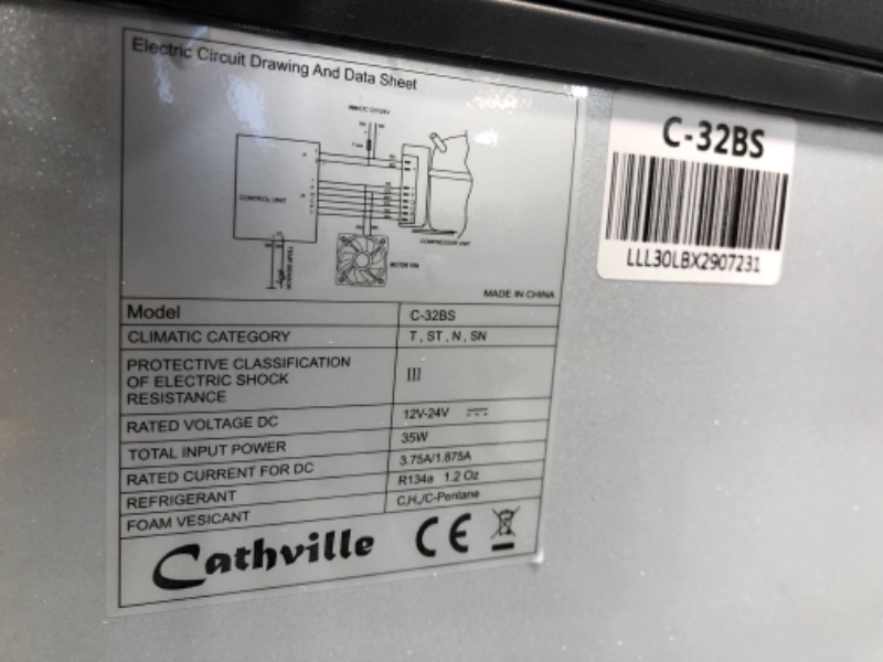 Photo 6 of Cathville Portable Refrigerator Fridge Freezer for car, Boat, RV, Camping, Roadtrip, Outdoor Recreation (32-Quart)
