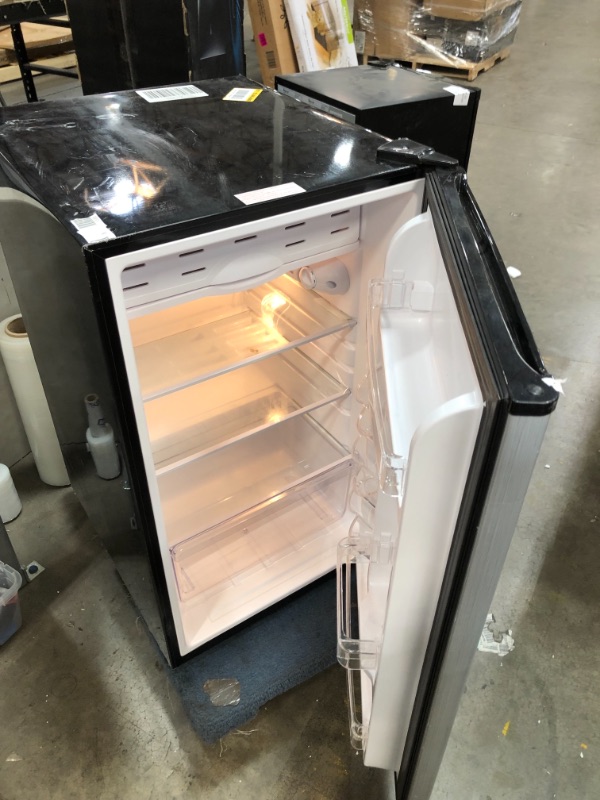 Photo 1 of 3.3 cu. ft. Mini Fridge in Stainless Look