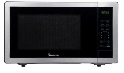 Photo 1 of 1.1 cu. ft. Countertop Microwave in Stainless Steel with Gray Cavity