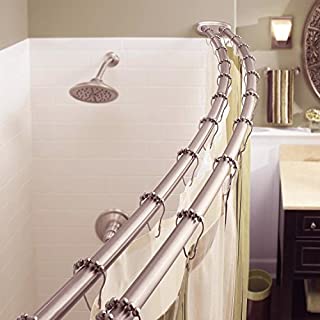 Photo 1 of  Adjustable Double Curved Shower Curtain Rod, Satin