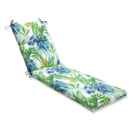 Photo 1 of 585963 Indoor-Outdoor Soleil Blue & Green Chaise Lounge Cushion