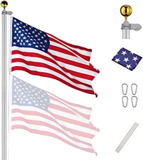 Photo 1 of 25 Feet Sectional Flag Pole Kit Aluminum Extra Thick