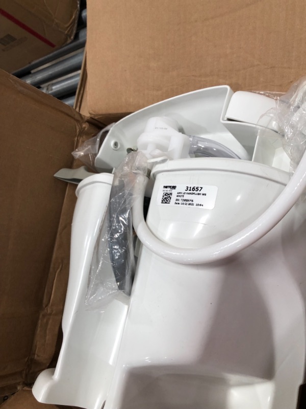 Photo 2 of Thetford Aqua-Magic V RV Toilet Hand Flush w/ Hand Sprayer, Low, White, 31657,12-15/16 x 17-13/16 x 15-1/8 in