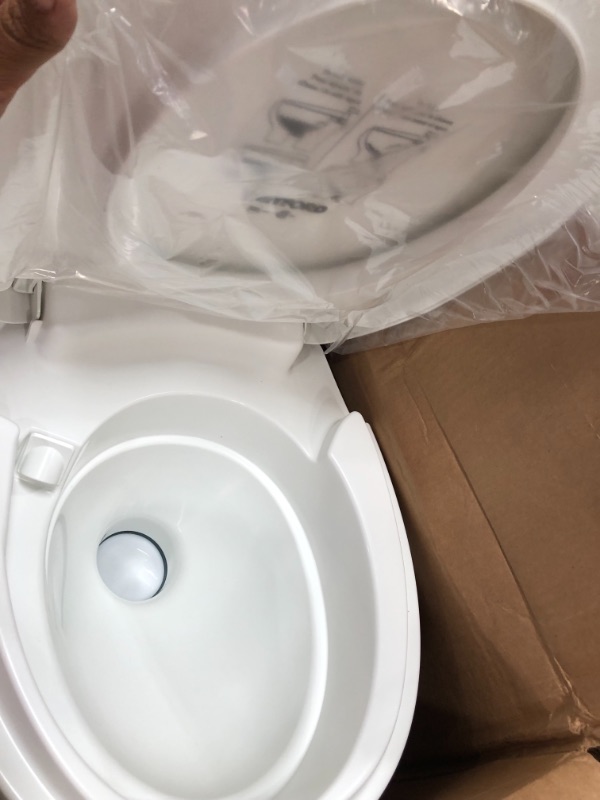 Photo 3 of Thetford Aqua-Magic V RV Toilet Hand Flush w/ Hand Sprayer, Low, White, 31657,12-15/16 x 17-13/16 x 15-1/8 in