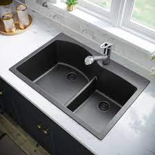 Photo 1 of 33 X 22 BLACK DUAL DROP IN SINK 