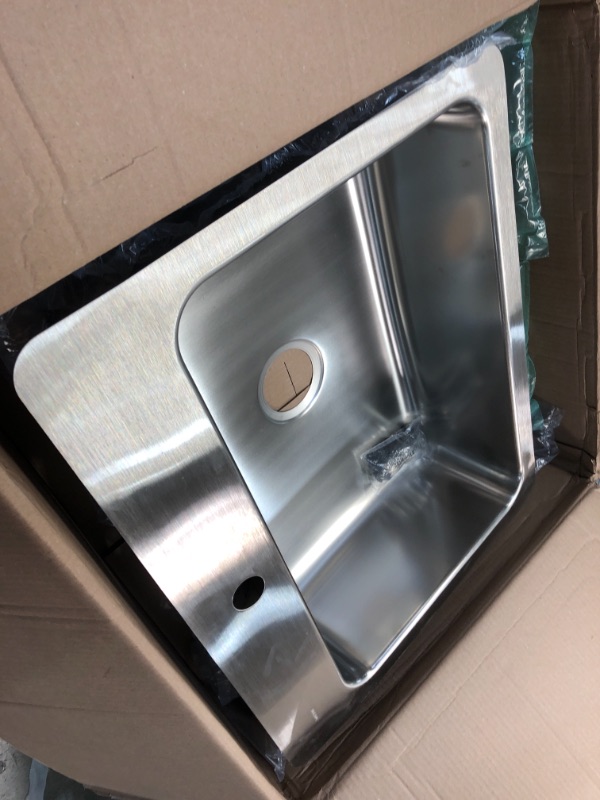 Photo 2 of 27" x 22"- 1 HOLE Elkay Dayton Dual Mount Kitchen Sink, Stainless Steel