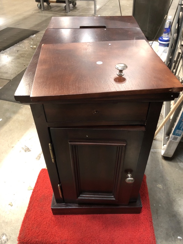 Photo 2 of 23" Ball & Cast Accent End Table, Sable Brown