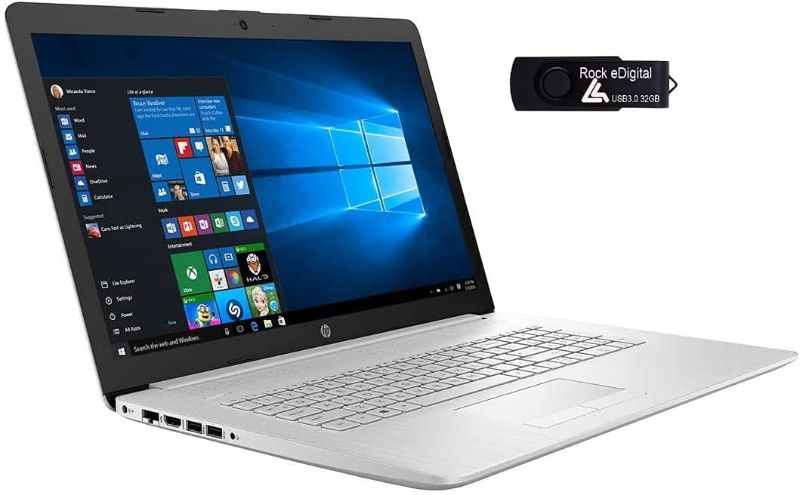 Photo 1 of 2021 HP 17.3" HD+ Business Laptop PC Intel 11th Gen Quad-Core i5-1135G7 12GB DDR4 RAM 1TB HDD Intel Iris Xe Graphics Backlit KB USB C RJ45 Webcam HDMI DVD Windows 10 w/RE 32GB USB 3.0 Drive
