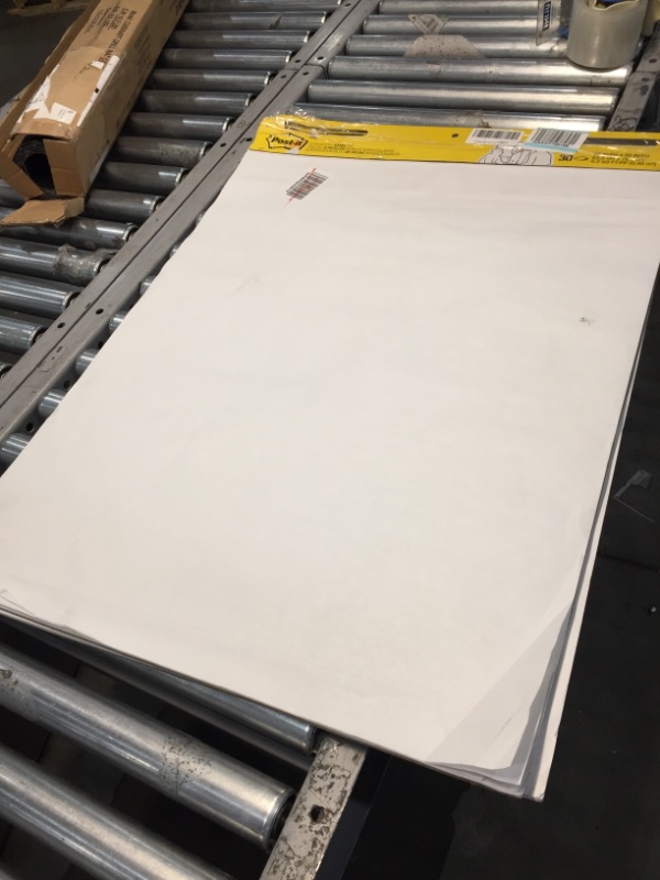 Photo 2 of *few sheets slightly dirty/ damaged from shipping* 
Post-It 3M 25 in. x 30 in. Self-Stick Easel Pads, White (30-Sheet Pads/Carton), 2 Pad/Pack