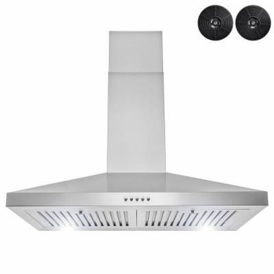 Photo 1 of Akdy AKDY 30-in Stainless Steel Convertible Wall-Mounted Range Hood with Charcoal Filter Included RH0473
