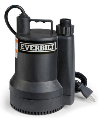 Photo 1 of *USED*
Everbilt 1/6 HP Plastic Submersible Utility Pump