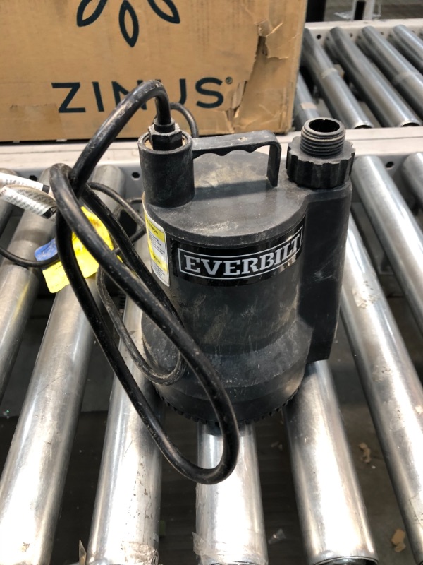 Photo 2 of *USED*
Everbilt 1/6 HP Plastic Submersible Utility Pump