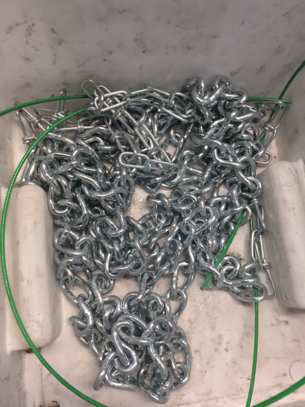 Photo 2 of *USED*
*MISSING some chain length* 
Everbilt 1/4 in. x 70 ft. Grade 30 Galvanized Steel Proof Coil Chain