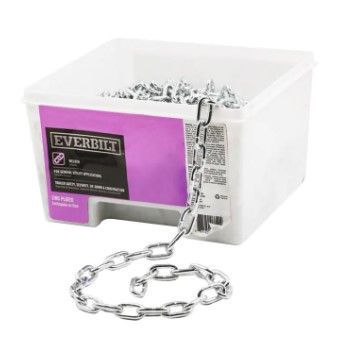 Photo 1 of *USED*
*MISSING some chain length* 
Everbilt 1/4 in. x 70 ft. Grade 30 Galvanized Steel Proof Coil Chain