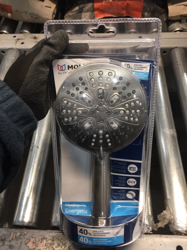 Photo 2 of *USED*
MOEN HydroEnergetix 8-Spray Patterns 1.75 GPM 4.75 in. Wall Mount Single Handheld Shower Head in Spot Resist Brushed Nickel