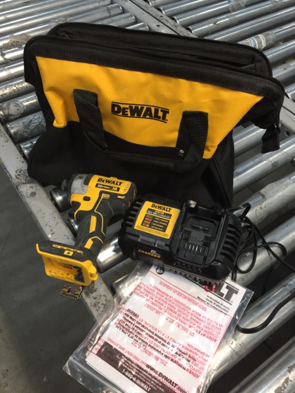 Photo 1 of *USED*
*MISSING battery* 
DEWALT 20-Volt MAX XR Cordless Brushless 3-Speed 1/4 in. Impact Driver with (1) 20-Volt 5.0Ah Battery & Charger