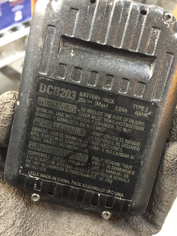 Photo 3 of *USED*
DEWALT 20V MAX Battery, Compact 2.0Ah (DCB203)
