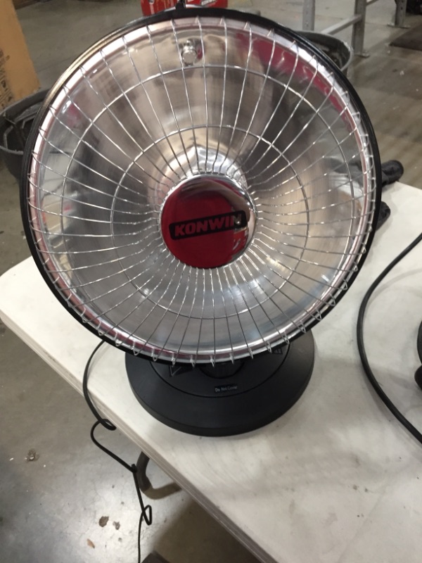 Photo 1 of KONWIN 1000-Watt Oscillating Parabolic Dish Radiant Electric Portable Heater