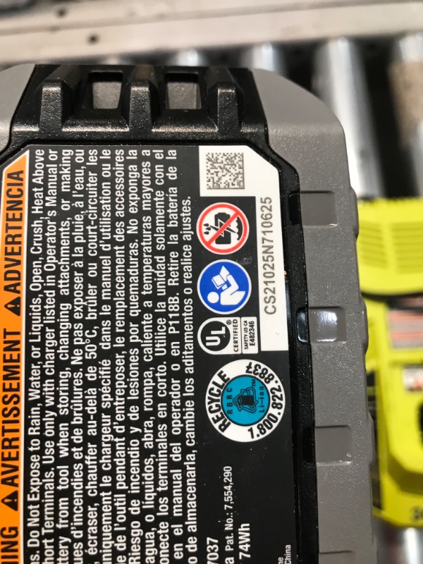 Photo 1 of RYOBI ONE+ 18V HIGH PERFORMANCE Lithium-Ion 4.0 Ah Battery and Charger Starter Kit