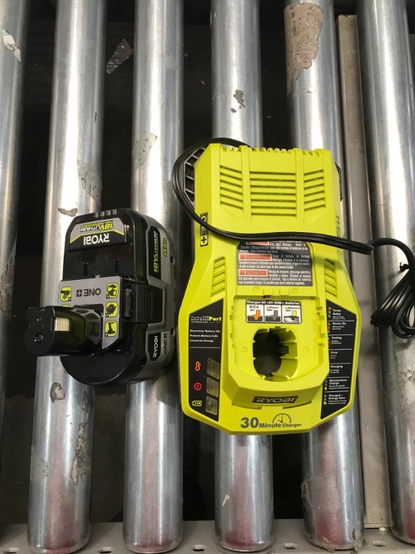 Photo 2 of RYOBI ONE+ 18V HIGH PERFORMANCE Lithium-Ion 4.0 Ah Battery and Charger Starter Kit