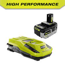 Photo 1 of RYOBI ONE+ 18V HIGH PERFORMANCE Lithium-Ion 4.0 Ah Battery and Charger Starter Kit