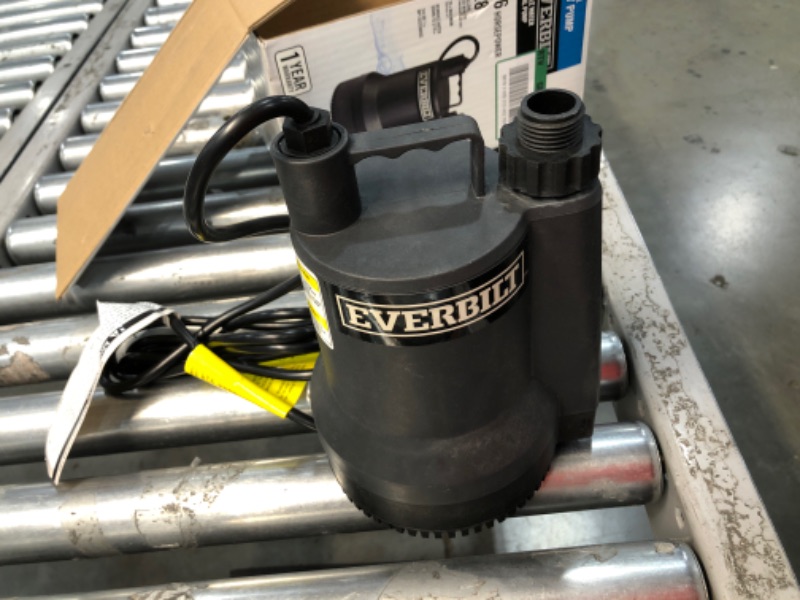 Photo 3 of Everbilt 1/6 HP Plastic Submersible Utility Pump