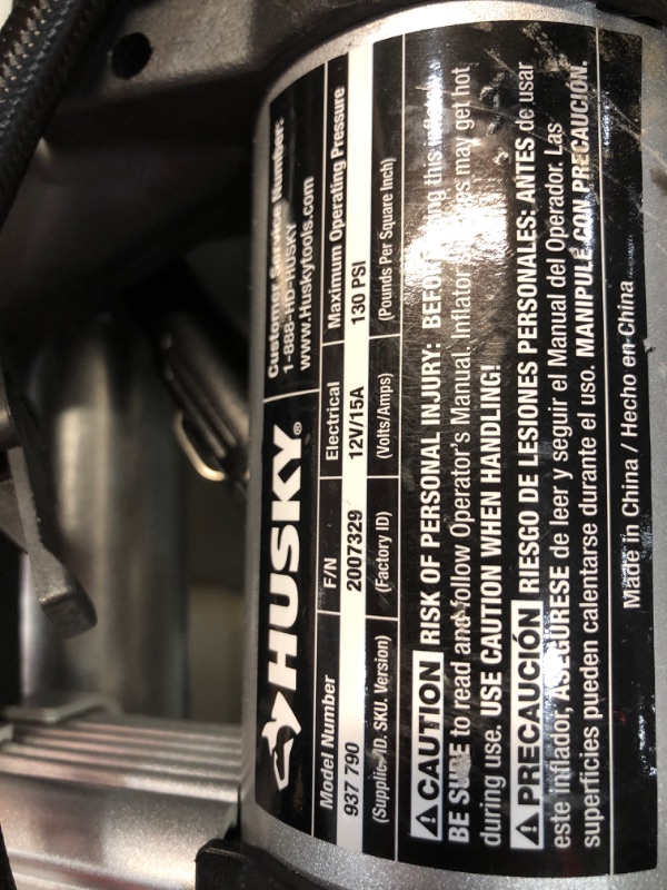 Photo 1 of Husky 12-Volt Inflator