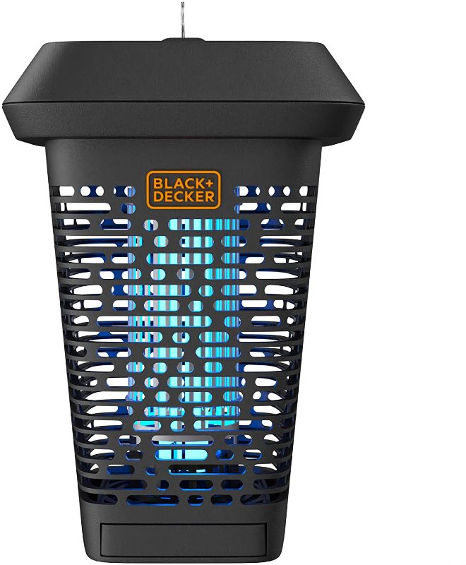 Photo 1 of BLACK+DECKER Bug Zapper, Electric UV Insect Catcher & Killer for Flies, Mosquitoes, Gnats & Other Small to Large Flying Pests, 1 Acre Outdoor Coverage for Home, Deck, Garden, Patio, Camping