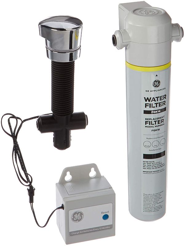 Photo 1 of **INCOMPLETE**GE Single Stage Under Sink Water Filter System | Water Filtration System Reduces Impurities in Water | Easy Install, No Plumbing Required | Replace Filter (FQK1K) Every 6 Months