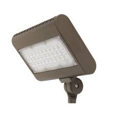 Photo 1 of 50-Watt Bronze Daylight Outdoor Security Commercial Grade Adjustable Head Integrated LED Flood Light
