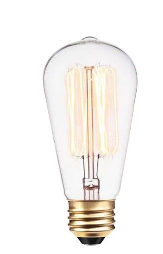 Photo 1 of 3-60-Watt Incandescent S60 Vintage Squirrel Cage Medium Base Light Bulb
