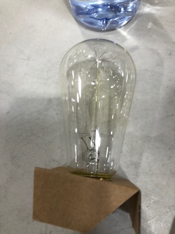 Photo 2 of 3-60-Watt Incandescent S60 Vintage Squirrel Cage Medium Base Light Bulb
