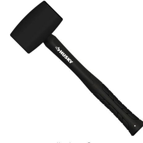 Photo 1 of 16 oz. Black Rubber Mallet Fiberglass Handle
