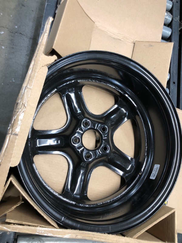 Photo 2 of 
Dorman 939-101 17 x 7 In. Steel Wheel Compatible with Select Chevrolet / Pontiac / Saturn Models, Black
Color:Painted Finish
Size:17 inches X 7 inches
Configuration:5 holes X4.33 inches pitch circle diameter X40 millimeters item offset X5.6 inches wheel 