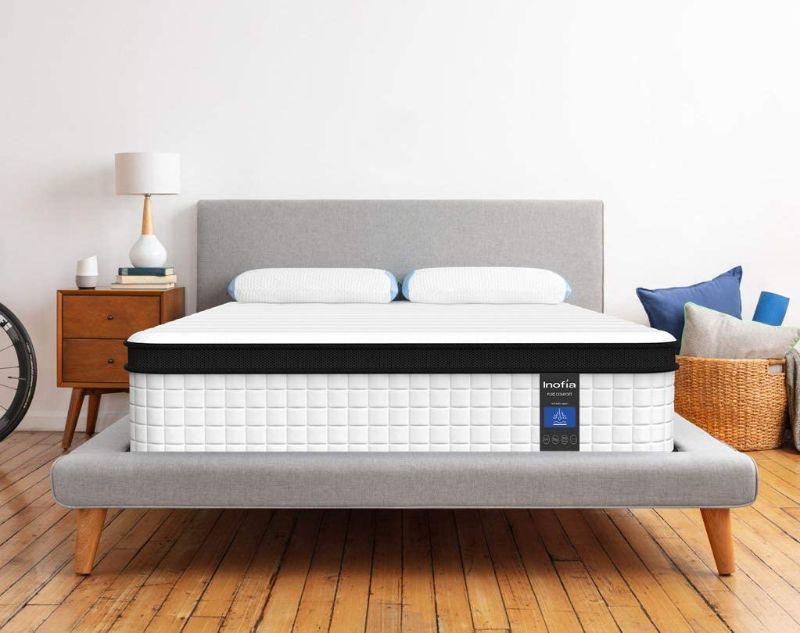 Photo 1 of 80X60X6 INCH**Inofia Queen Mattress, 6 Inch Hybrid Innerspring Double Mattress in a Box, Cool Bed with Breathable Soft Knitted Fabric Cover
