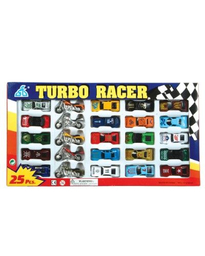 Photo 1 of 25 Pc Diecast Car & Motorcylcle Set
