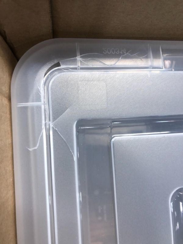 Photo 1 of PACK OF 4- 18.13 x 14.3 x 10.75" IRIS Dual Purpose Letter and Legal Size File Box, Clear

