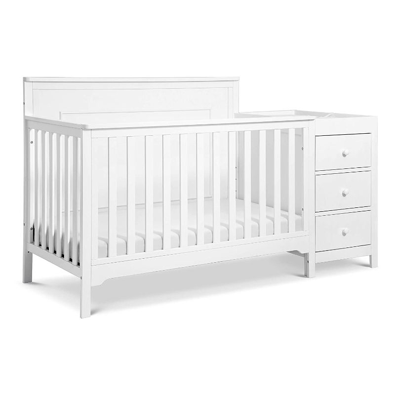 Photo 1 of Carter's by DaVinci Dakota 4-in-1 Crib and Changer Combo in White, Greenguard Gold Certified ?72.9 x 30.3 x 43 inches

