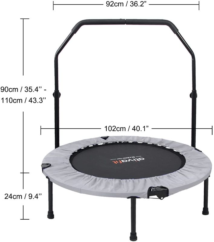 Photo 1 of ATIVAFIT 40-Inch Folding Trampoline Mini Rebounder Suitable for Indoor and Outdoor use, for Two Kids with safty Padded Cover  Missing other parts/just top/part only
