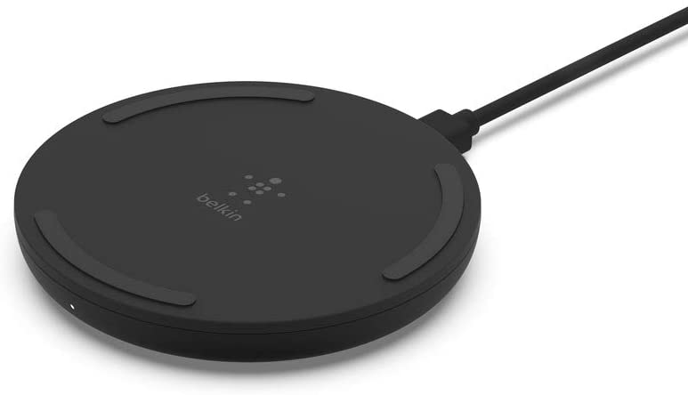 Photo 1 of Belkin BoostCharge 10W Fast Wireless Charger Pad, with Included QuickCharge 3.0 Wall Charger and Cable, Case Compatible for iPhones, Galaxy, Pixel and Other Qi Enabled Devices (includes AC adapter)
