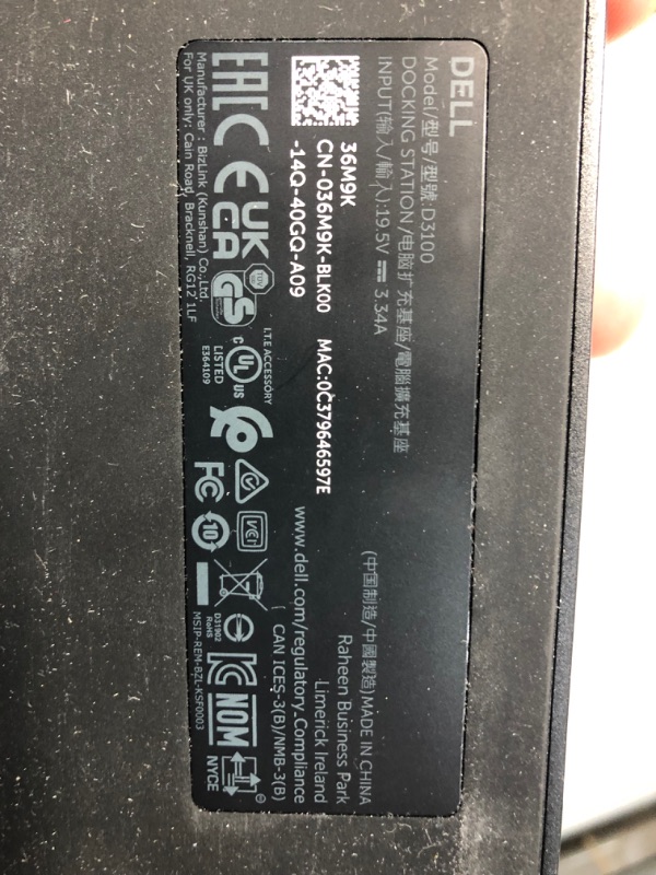 Photo 4 of Dell UltraHD Dock Station USB3.0 (D3100)
