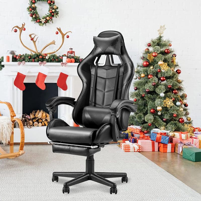 Photo 1 of Soontrans Ergonomic Gamer Chair (Dark Black)