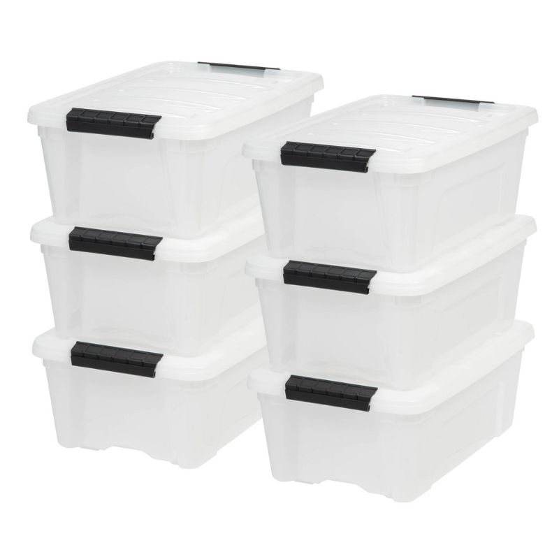 Photo 1 of 3 pack 12 Quart Stack & Pull Box, Multi-purpose Storage Bin