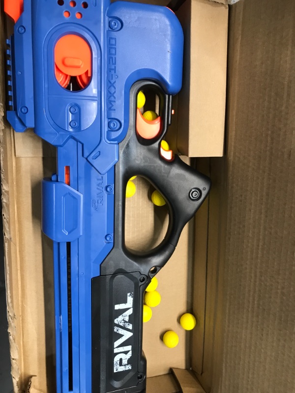 Photo 2 of ***PARTS ONLY*** NERF Rival Charger MXX-1200 Motorized Blaster -- 12-Round Capacity, 100 FPS Velocity -- Includes 24 Official Rival Rounds -- Team Blue
