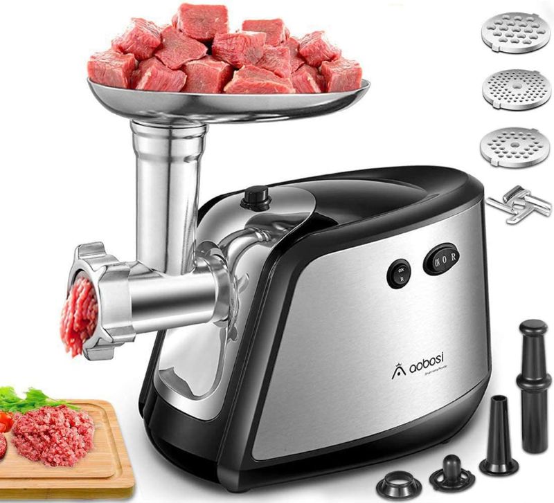 Photo 1 of (Incomplete - Parts Only) Meat Grinder Electric AAOBOSI 3-IN-1 Sausage Stuffer and Grinder