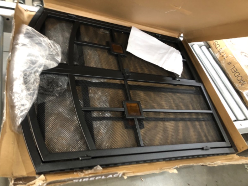 Photo 1 of *Screen damaged*
Panacea Products 15137 3-Panel Mission Fireplace Screen,Black

